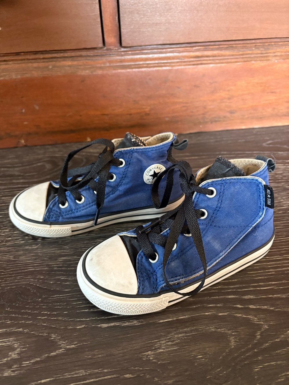 Converse Kids Royal Blue High-Top Sneakers with Black Laces